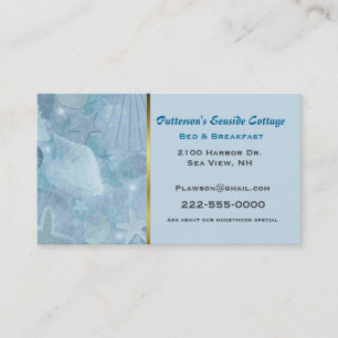 Stylish Turquoise Sea Shell Business Card