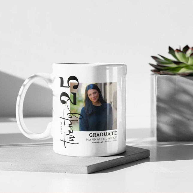 Stylish Twenty25 Photo Graduation Keepsake Gift Coffee Mug (Creator Uploaded)