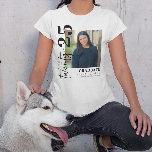 Stylish Twenty25 Photo Graduation Keepsake Gift T-Shirt (Creator Uploaded)