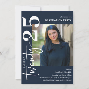 Stylish Twenty25 Photo Graduation Party Invitation