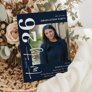 Stylish Twenty25 Photo Graduation Party Invitation