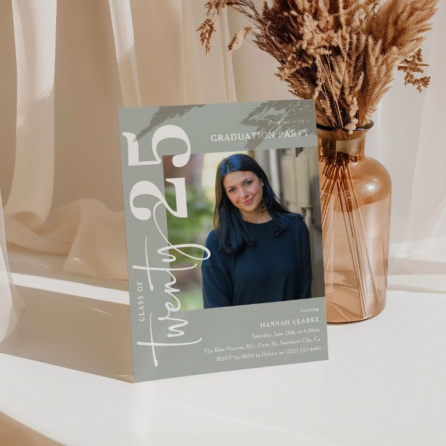 Stylish Twenty25 Photo Graduation Party Invitation (Creator Uploaded)