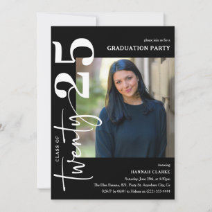 Stylish Twenty25 Photo Graduation Party Invitation