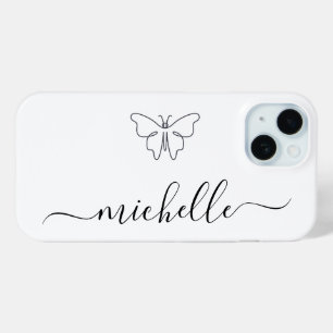 Stylish Typography Modern Minimalist iPhone 15 Case