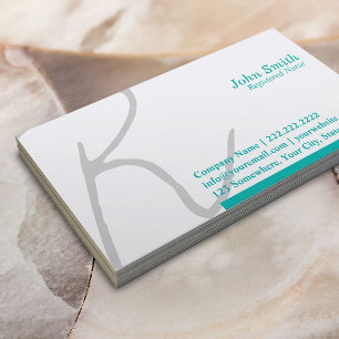 Stylish Typography Nurse Business Card