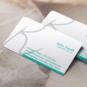 Stylish Typography OB/GYN Doctor Business Card