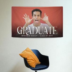 Stylish Typography Overlay Photo Graduate Banner