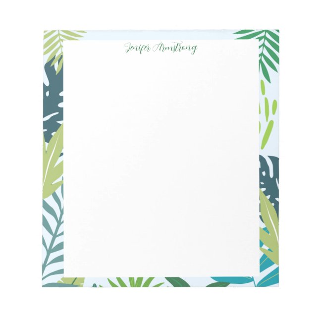 Stylish Typography Personalized Name Aesthetic Notepad (Front)