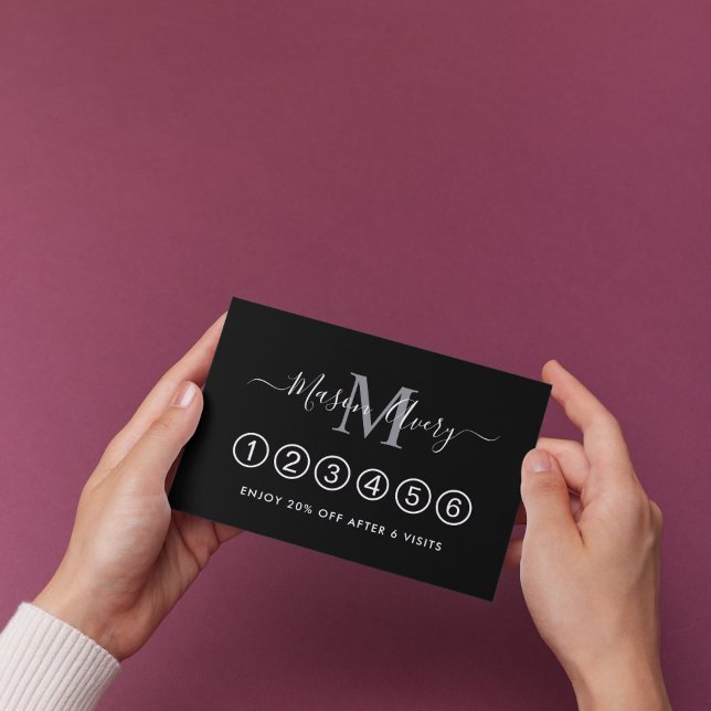 Stylish Unique Black Real Estate Agent Loyalty Card (Stylish Unique Black Real Estate Agent Loyalty Card)