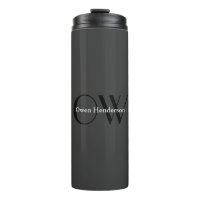 Stylish Unique Grey Black Monogram