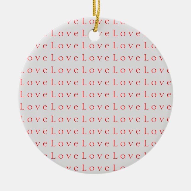 Stylish Unique Red Love Wedding Ceramic Tree Decoration (Front)