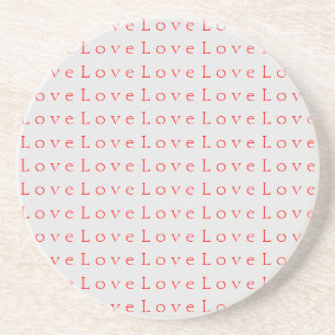 Stylish Unique Red Love Wedding Coaster