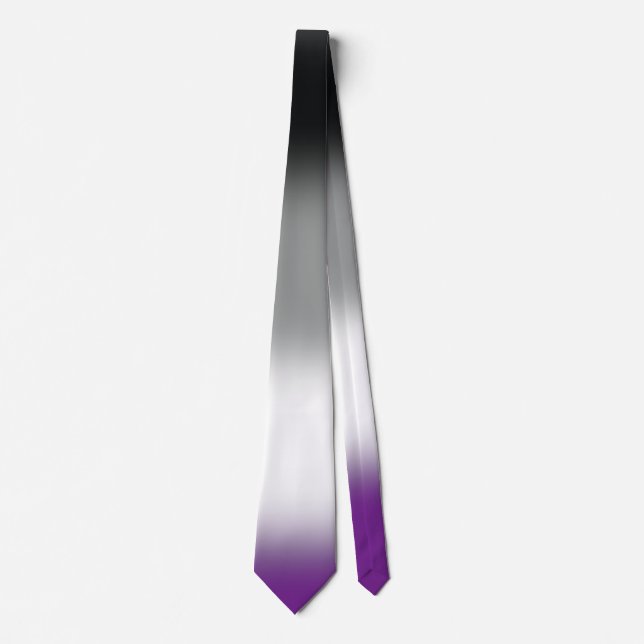 Stylish Unisex Asexual Pride Tie, Ace Flag Tie (Front)