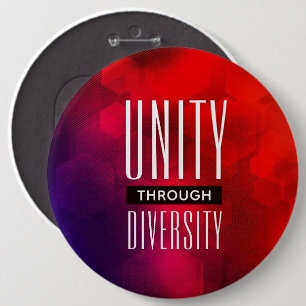 Stylish Unity Through Diversity 6 Cm Round Badge
