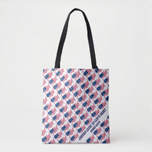 Stylish US AMERICA FLAG God's Heart Isaiah 40 Tote Bag