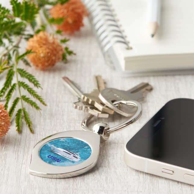 Stylish USN Inspired Keychain for Everyday Use (Side)