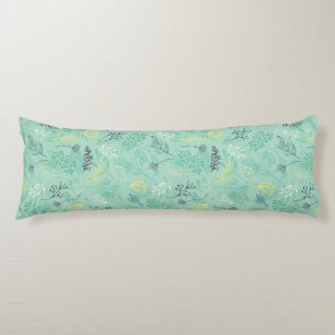 Stylish various foliage green pattern body cushion