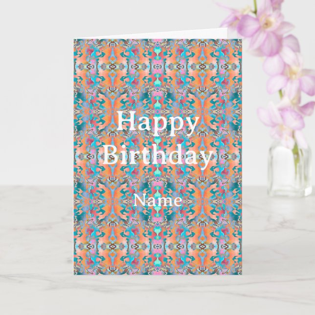 Stylish Vibes Abstract Shapes Pattern Card (Orchid)