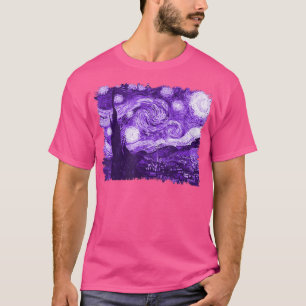 Stylish Vintage Art Starry Night Remix Van Gogh Cl T-Shirt