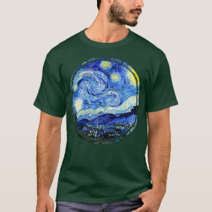 Stylish Vintage Art Starry Night Vincent Van Gogh  T-Shirt