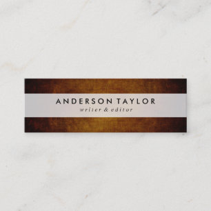 Stylish Vintage Brown Mini Business Card