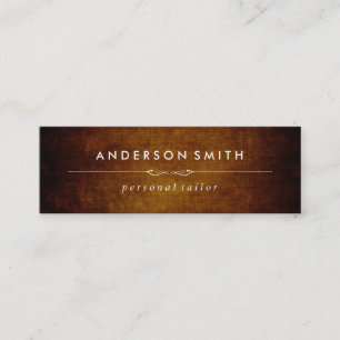 Stylish Vintage Brown Mini Business Card
