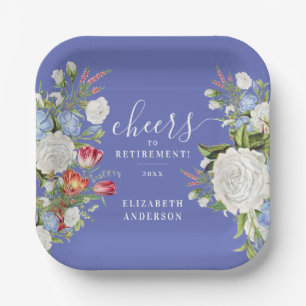 Stylish Vintage Feminine Pastel Lavender Flowers  Paper Plate