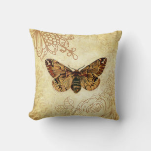 Stylish Vintage Moth Cushion