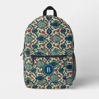 Stylish Vintage Ornate Floral Pattern Blue 