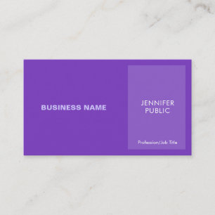 Stylish Violet Modern Professional Creative Chic Business Card