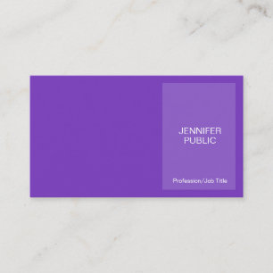 Stylish Violet Modern Professional Creative Chic Business Card
