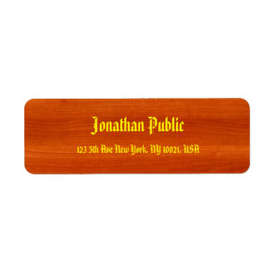 Stylish Walnut Wood Gold Classic Script Template