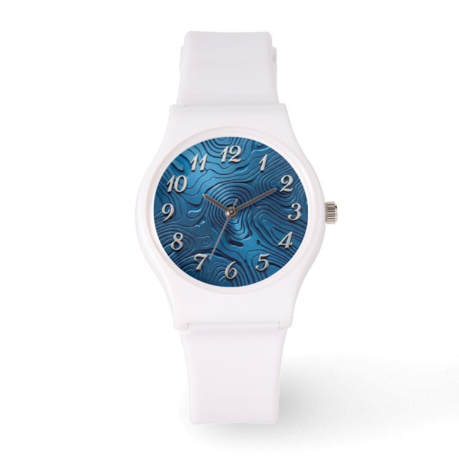 Stylish Watch  Blue Dial  (Front)