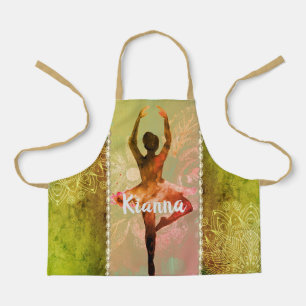 Stylish Watercolor Ballerina  Apron