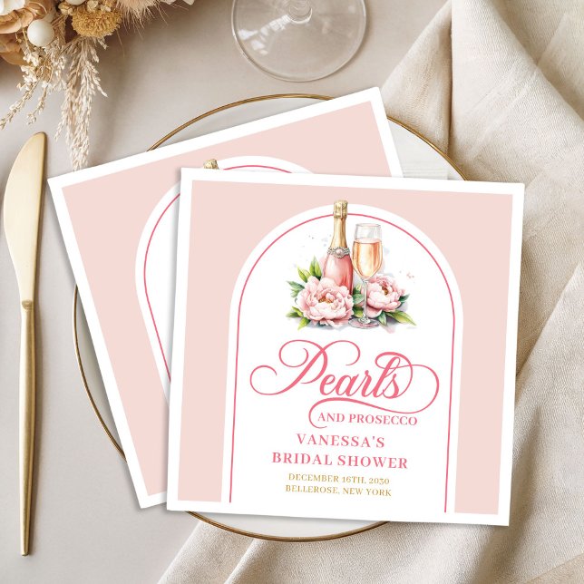 Stylish Watercolor Blush Gold Bridal Napkins (Stylish Watercolor Blush Gold Bridal Napkins)
