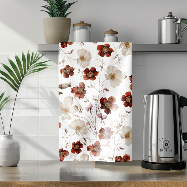 Stylish Watercolor Floral Tea Towel (Creator Uploaded)