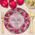 Stylish Watercolor Pink Floral Bridal Shower Paper Plate<br><div class="desc">Shades of pink,  this watercolor floral design is featured on beautiful bridal shower paper plates with your details in chic lettering. MATCHING items in our collection.</div>