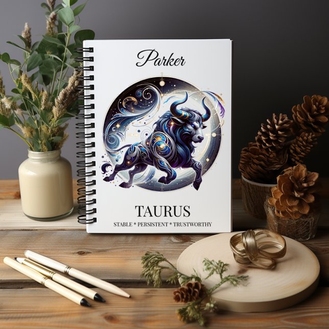 Stylish Watercolor Taurus Custom Journal (Creator Uploaded)