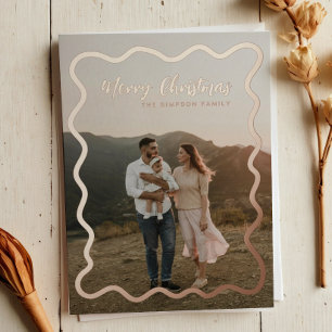 Stylish Wavy Border Frame Merry Christmas