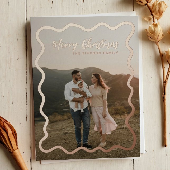 Stylish Wavy Border Frame Merry Christmas  (Creator Uploaded)