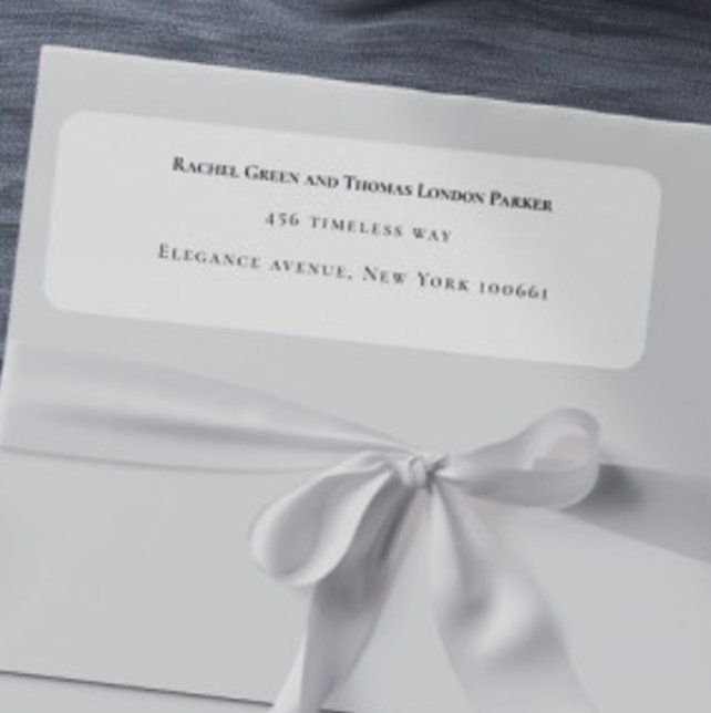 Stylish Wedding Black White Return Address (Stylish Wedding Black White Return Address Label.jpg)