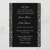 Stylish Wedding in Silver & Black Leopard