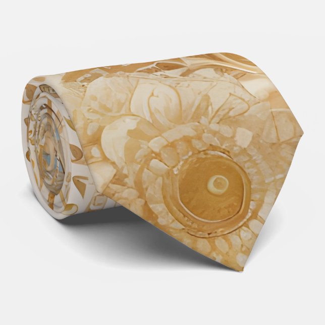 Stylish Wedding Light Boho Floral Neck Tie (Rolled)