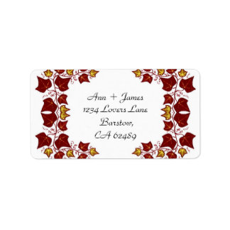 Stylish Wedding Love Vines Label