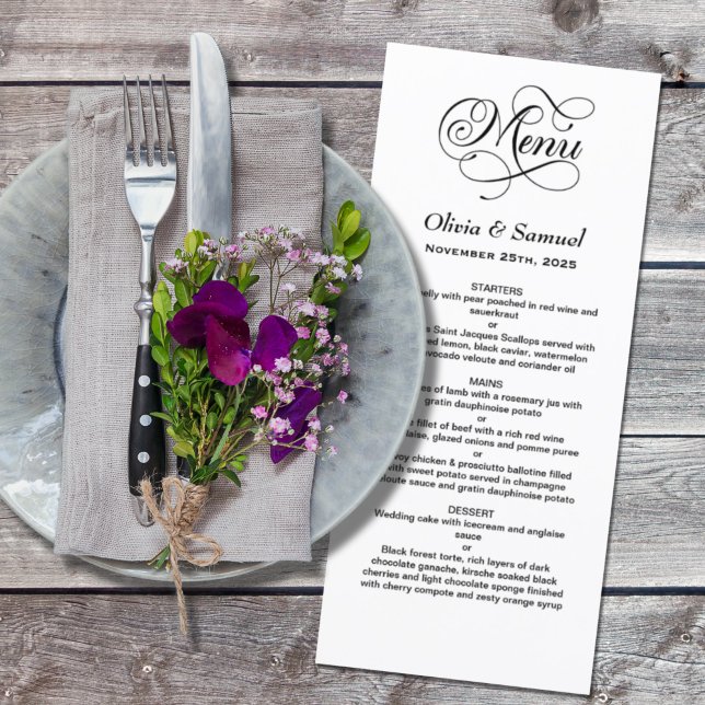 Stylish Wedding Menu (Creator Uploaded)