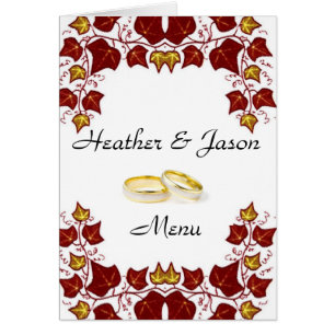 Stylish Wedding Menu