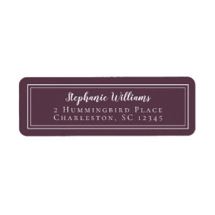 Stylish Wedding RSVP Modern Simple Chic Purple