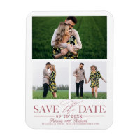 Stylish Wedding Save The Date Multiple Photos
