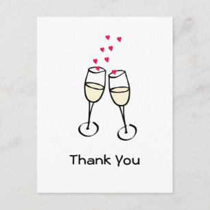 Stylish Wedding Thank You Flat Card