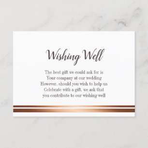 Stylish Wedding Wishing Well Enclosure Card